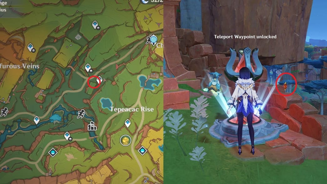 Genshin Impact Tepeacac Rise Pyroculus locations