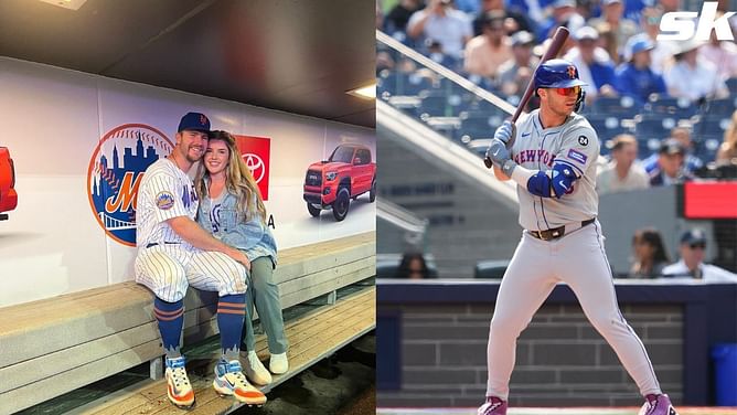 Pete Alonso's wife Haley gets teary-eyed as husband receives standing ovation at Citi Field during possible final home game as a Met