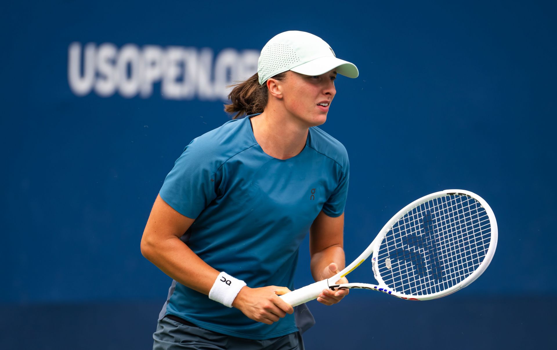 Iga Swiatek at the 2024 US Open. (Image: Getty)
