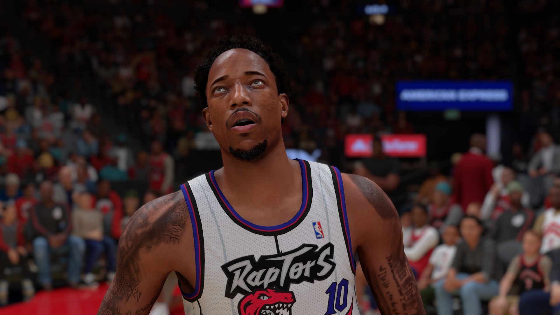 DeRozan playing for the All-Time Raptors (Image via 2K)