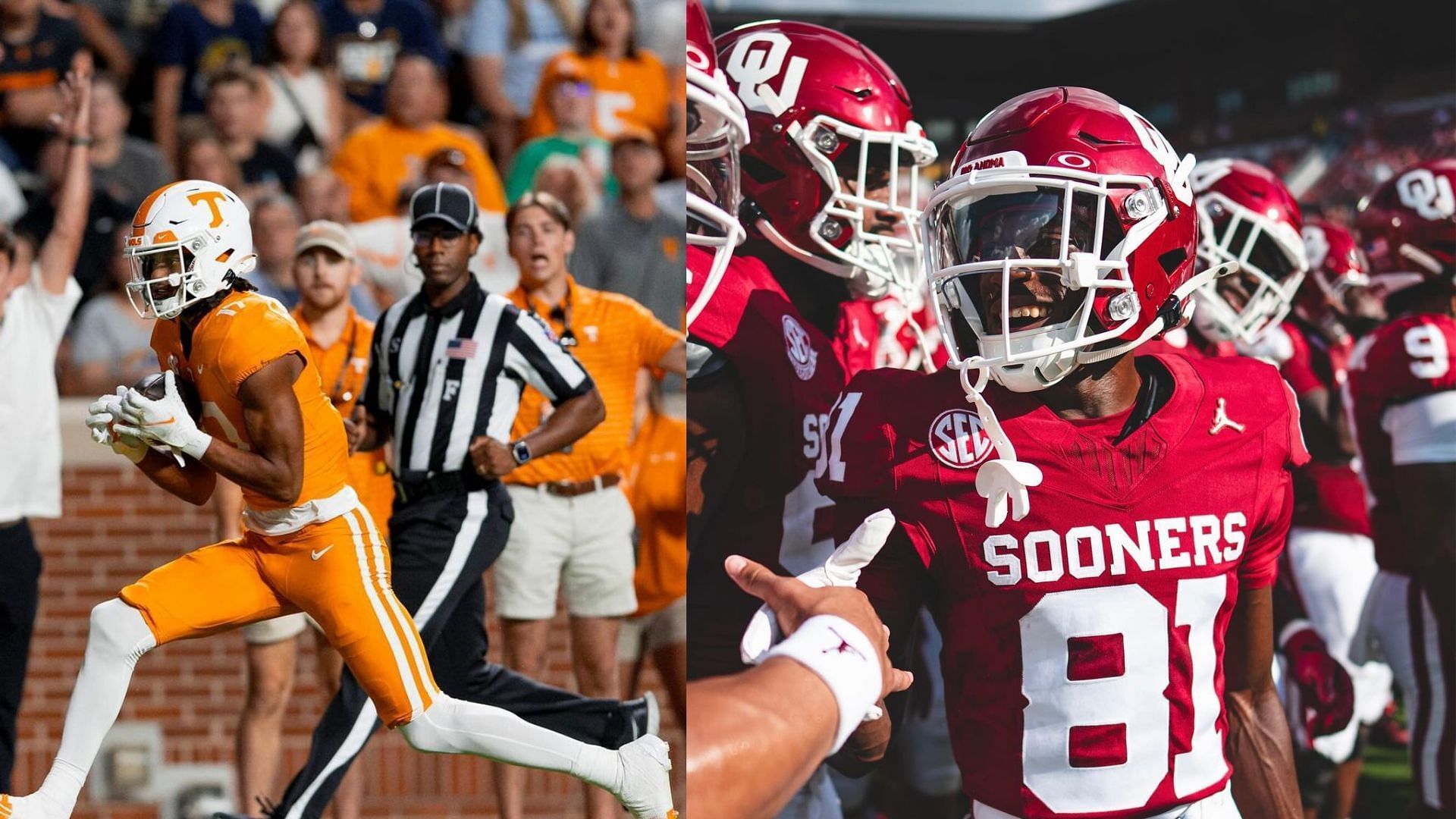 Who will win the battle of Norman?/ Photos from the University of Oklahoma and the University of Tennessee