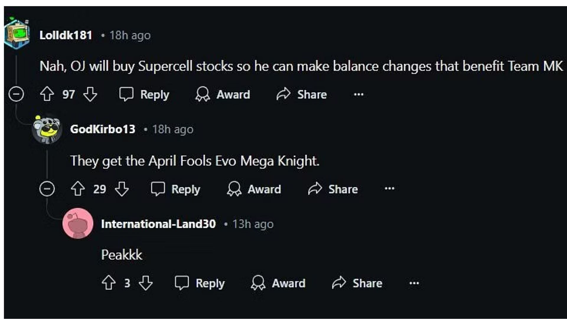 &quot;OJ will buy Supercell stocks&quot; (Image via Reddit/idontknow100000000)