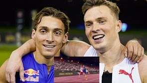 WATCH: Mondo Duplantis storms to victory in 100m clash against Karsten Warholm at the Zurich Diamond League