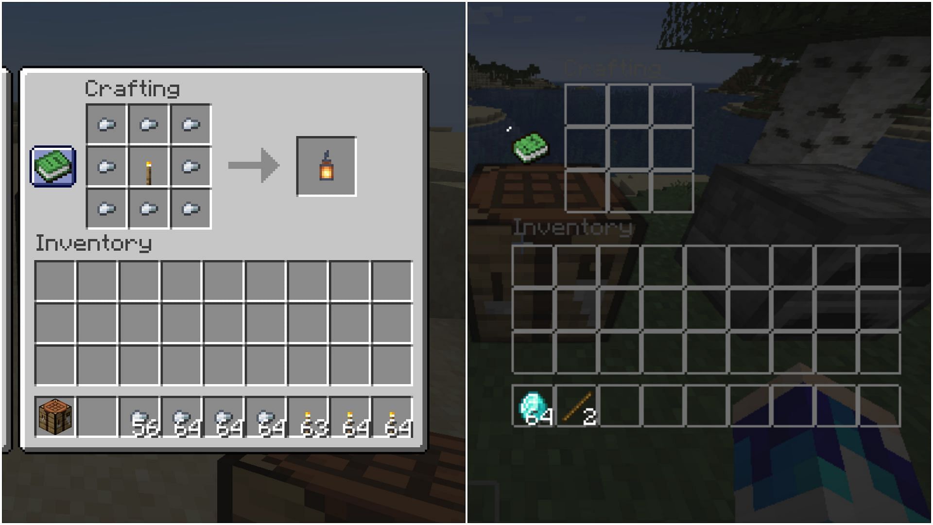 There is a texture pack that makes every GUI transparent (Image via Mojang Studios || CurseForge)