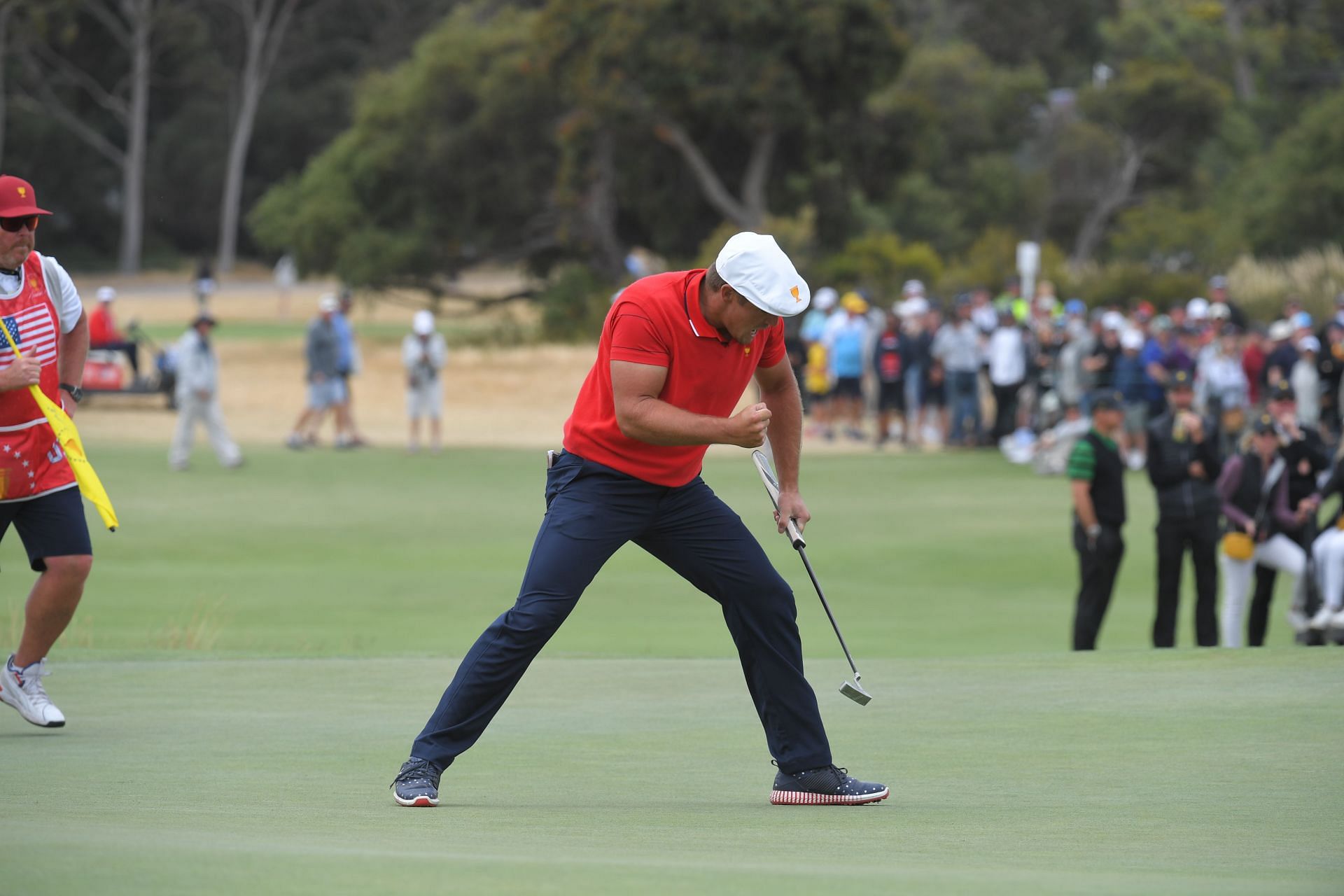 Bryson DeChambeau reacts during the final round singles matches at the Presidents Cup 2019 (Image Source: Getty)