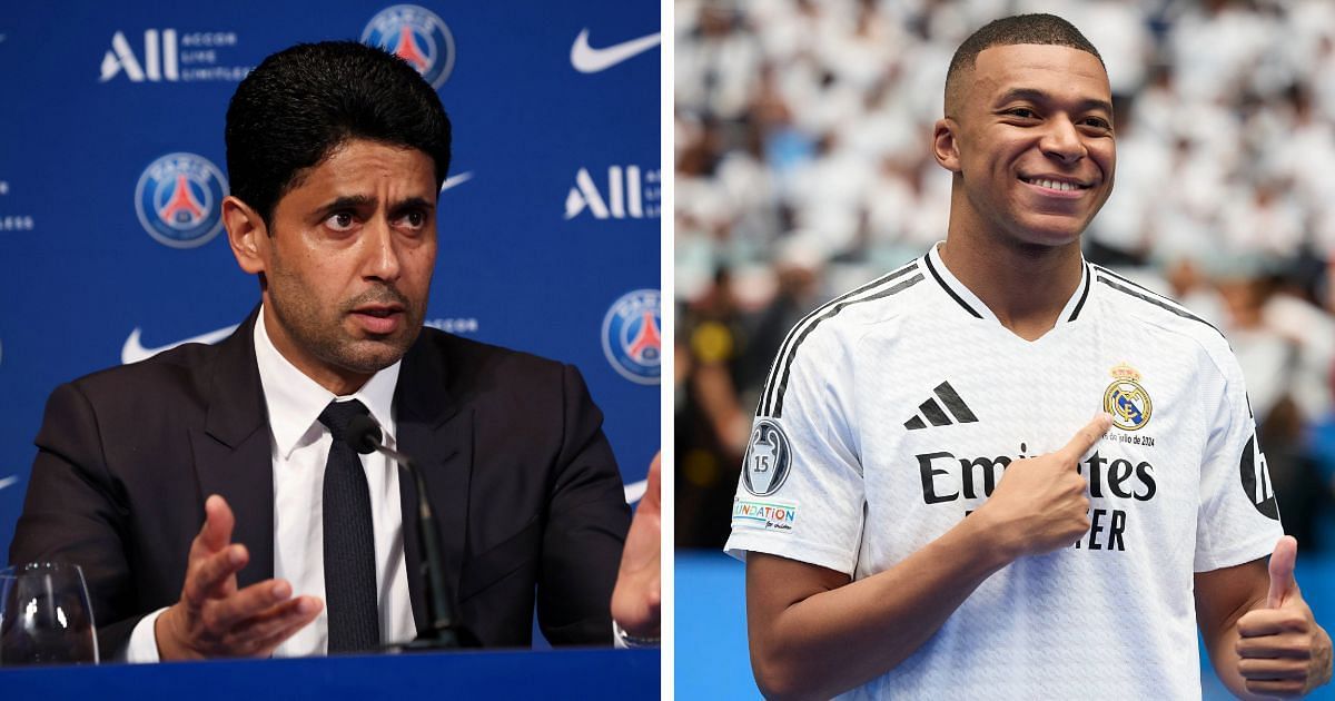 PSG president Nasser Al-Khelaifi takes cheeky shots at Real Madrid superstar Kylian Mbappe