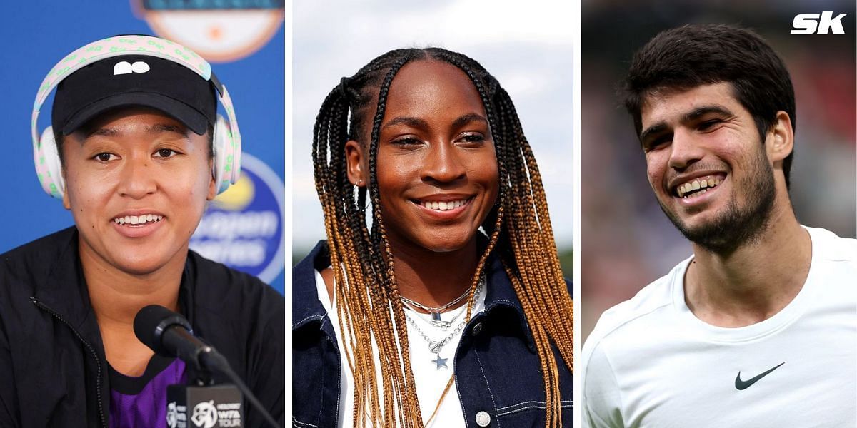 (Left to Right) Naomi Osaka, Coco Gauff, Carlos Alcaraz (Image source: Getty)