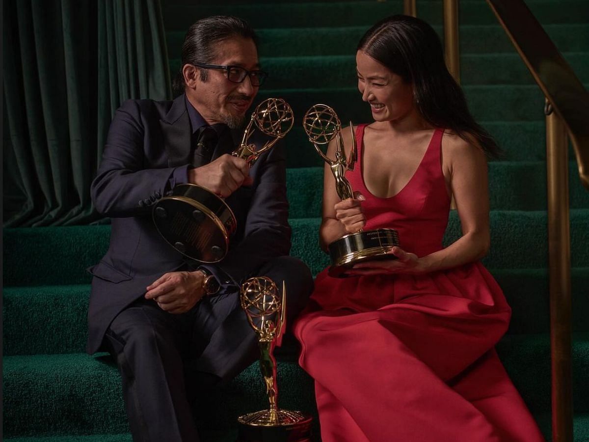 Shōgun cast members with their Emmys 2024 (Image via Instagram/ @hulu)