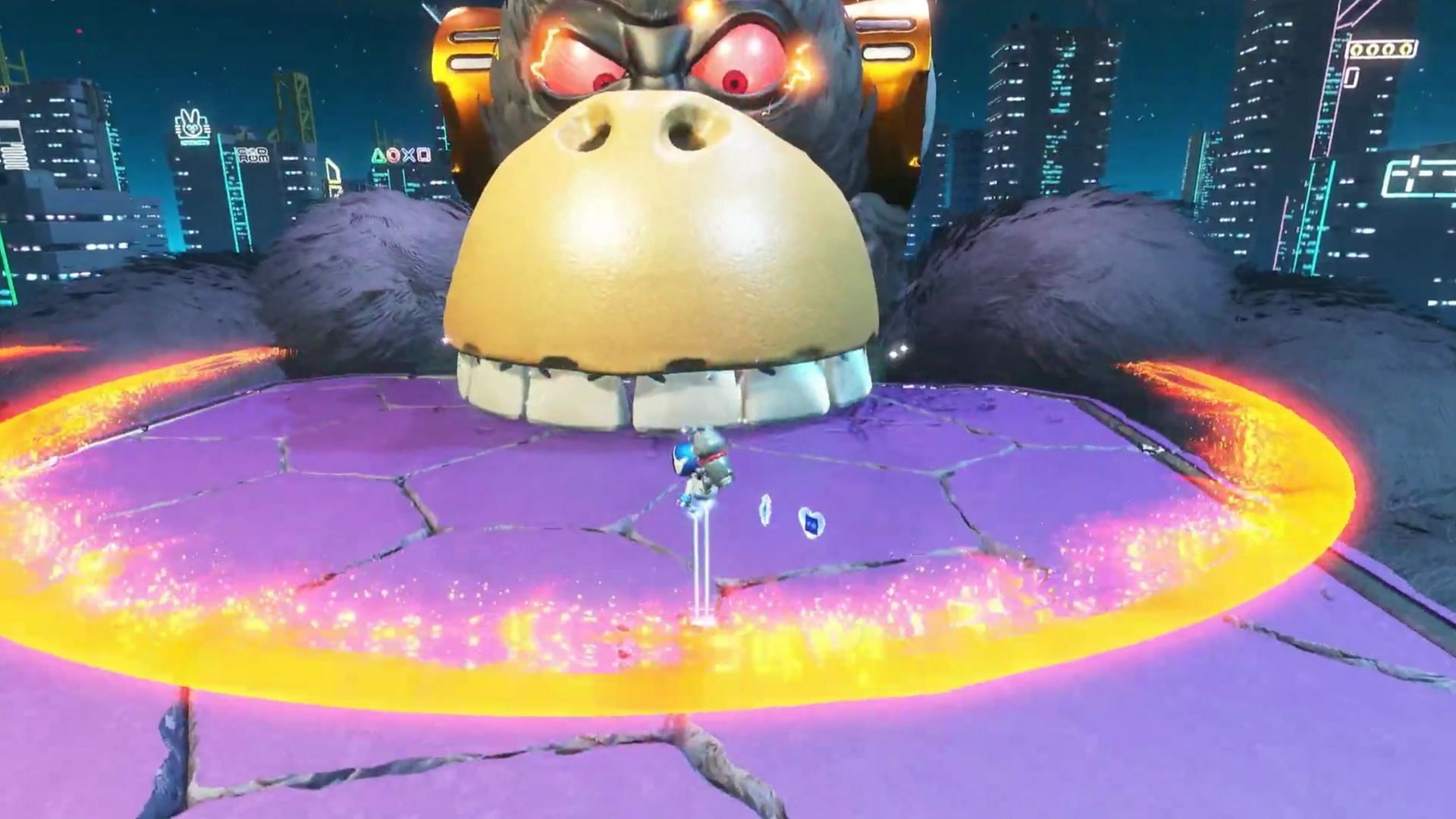 Mighty Chewy&#039;s teeth attack in Astro Bot (Image via Sony)