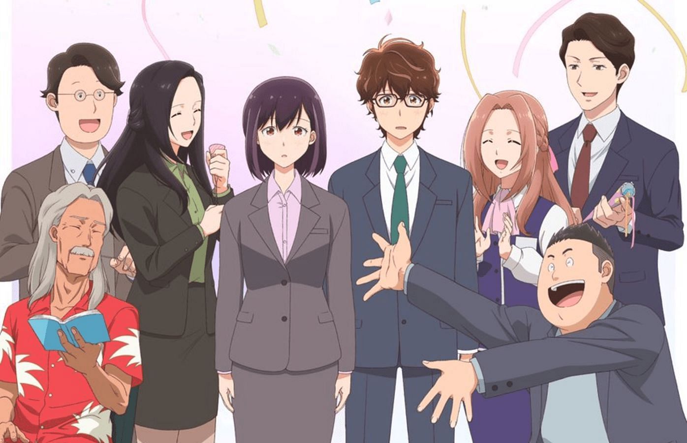 O elenco do anime 365 Days to the Wedding (Imagem via Ashi Productions)