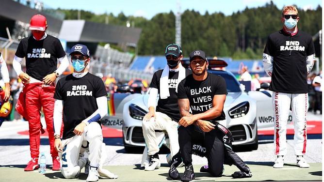 "It had me on my knees in tears": Lewis Hamilton opens up about his emotions during the infamous George Floyd incident