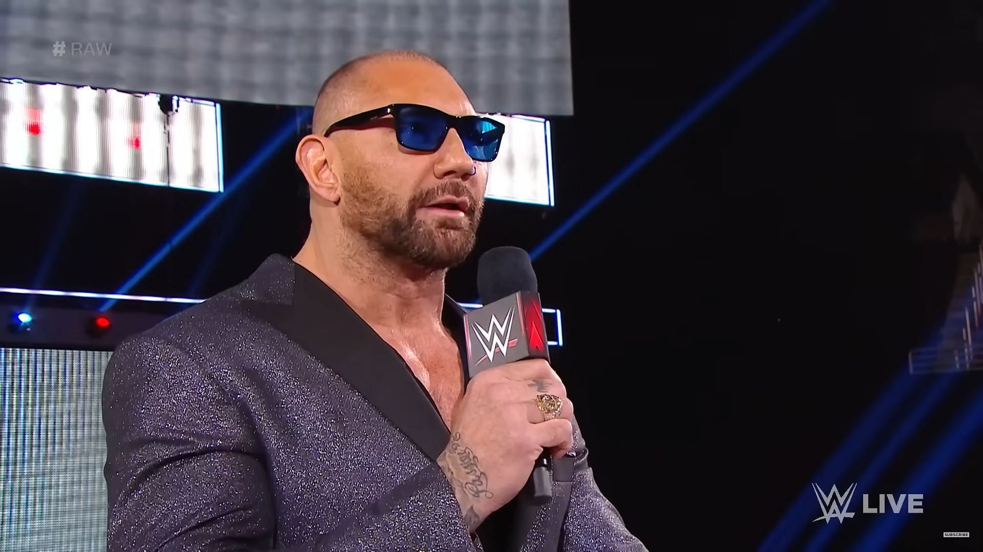 Batista on WWE TV (via WWE