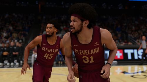 A glimpse of the Cleveland Cavaliers NBA 2K25 roster (Image via 2K Games)