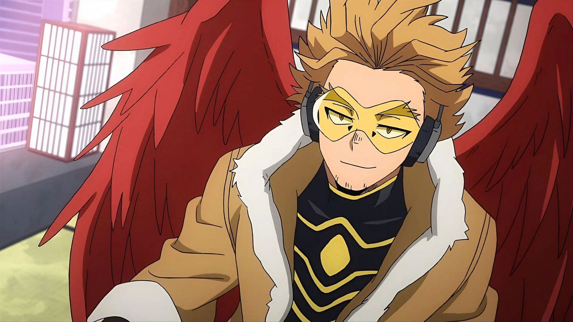 Hawks, as seen in the anime (Image via Bones)