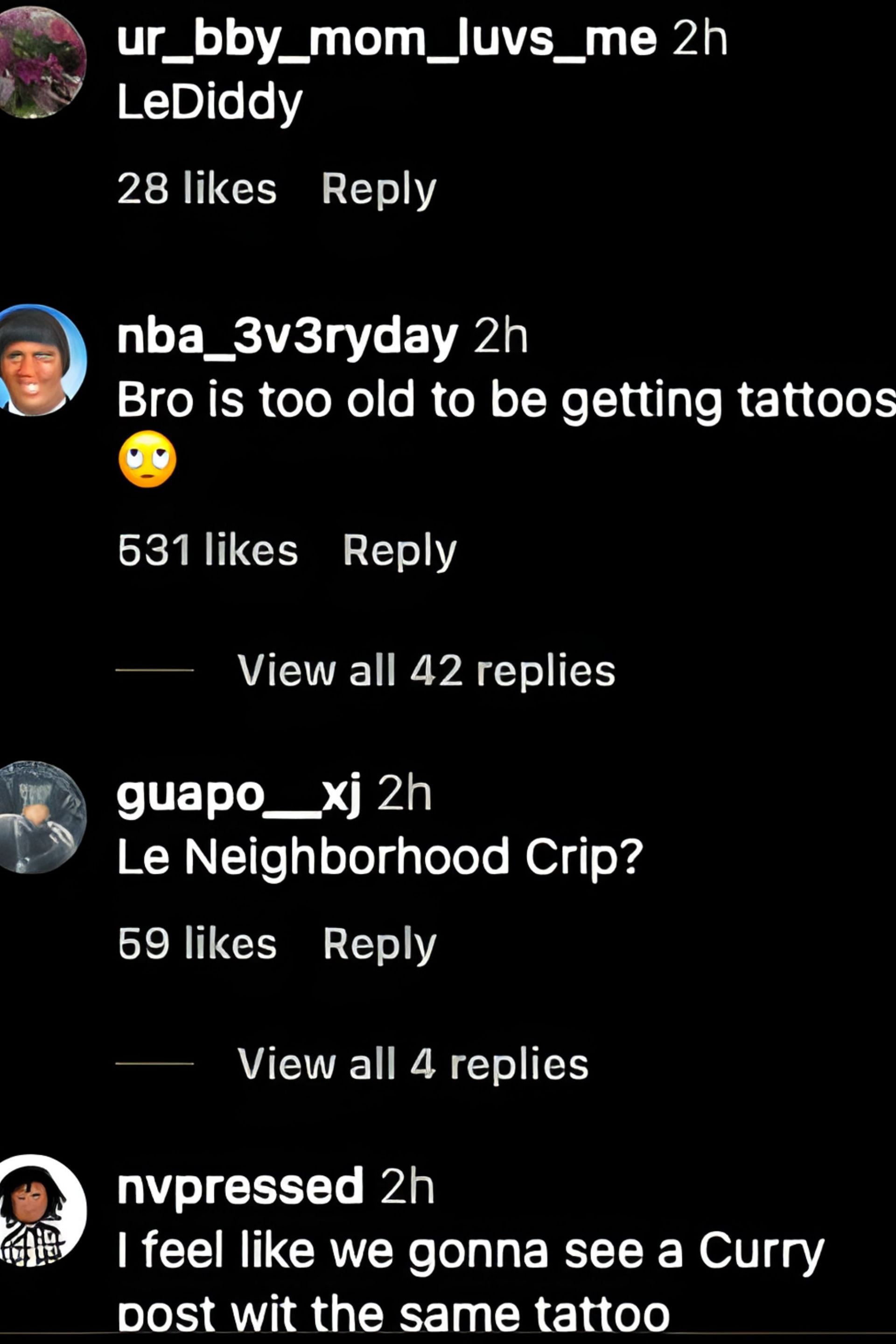 Comments on LeBron James&#039; tattoo