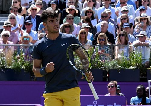 Carlos Alcaraz at The Queen's Club Championships (Image: Getty)