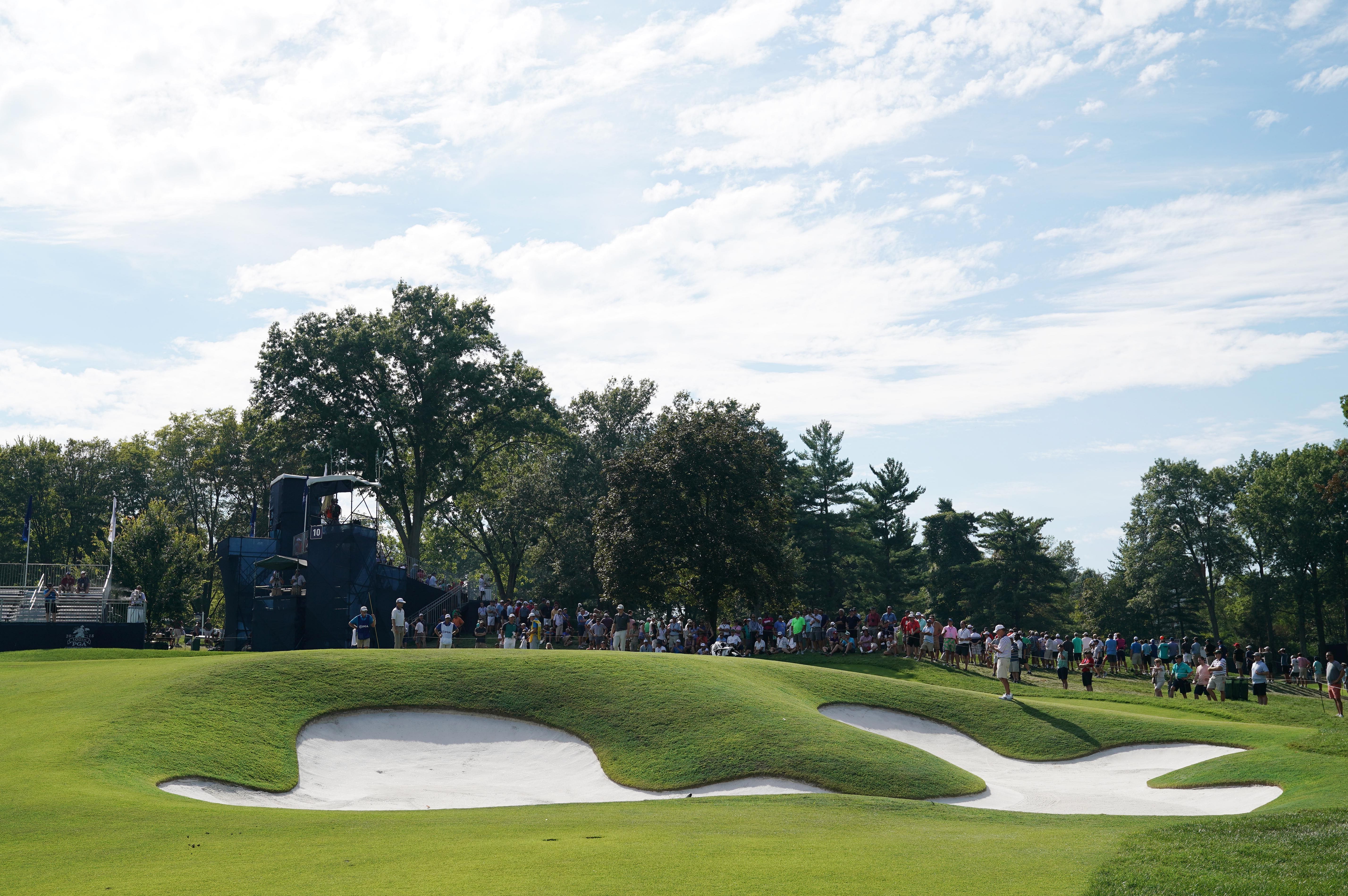 A general view of the Bellerive Country Club during the 2018 PGA Championship [Image via Imagn]