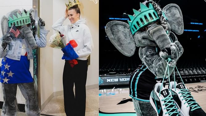 PHOTO: First look at Sabrina Ionescu's latest custom sneaker designed by New York Liberty mascot Big Ellie