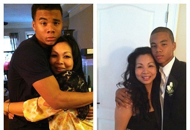 Kalif Raymond and his Mother, Kim Ly.