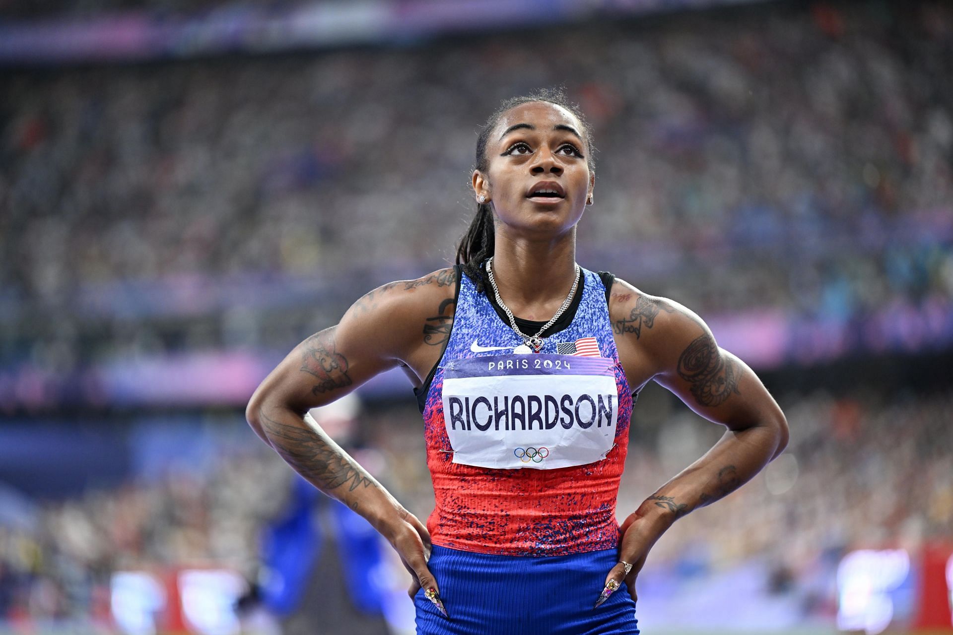 Sha'Carri Richardson was strangely off her game today"- Fans react as American finishes 8th after running her slowest race since 2022 at Brussels DL