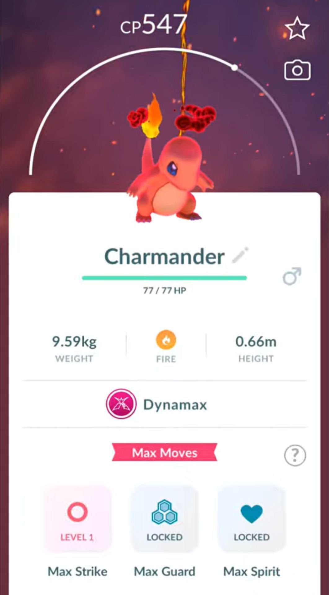 Max Moves known by Dynamax Charmander (Image via The Pokemon Company)