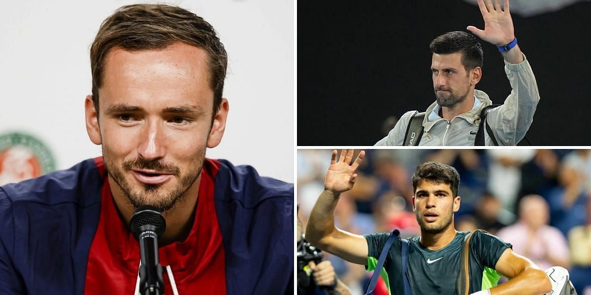 Daniil Medvedev opines on Carlos Alcaraz and Novak Djokovic