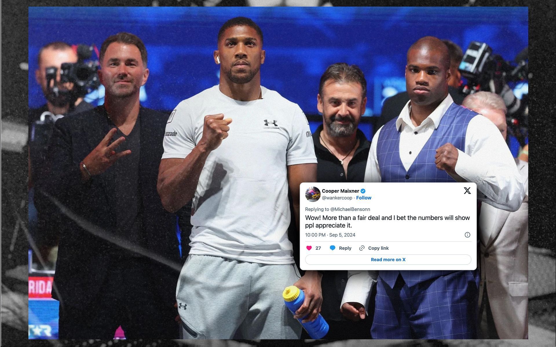 Fans react to shockingly low PPV price for Anthony Joshua vs. Daniel Dubois. [Image courtesy: Getty Images]