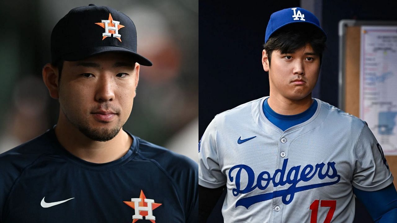 Yusei Kikuchi (L) and Shohei Ohtani (R) (Images from - Getty)