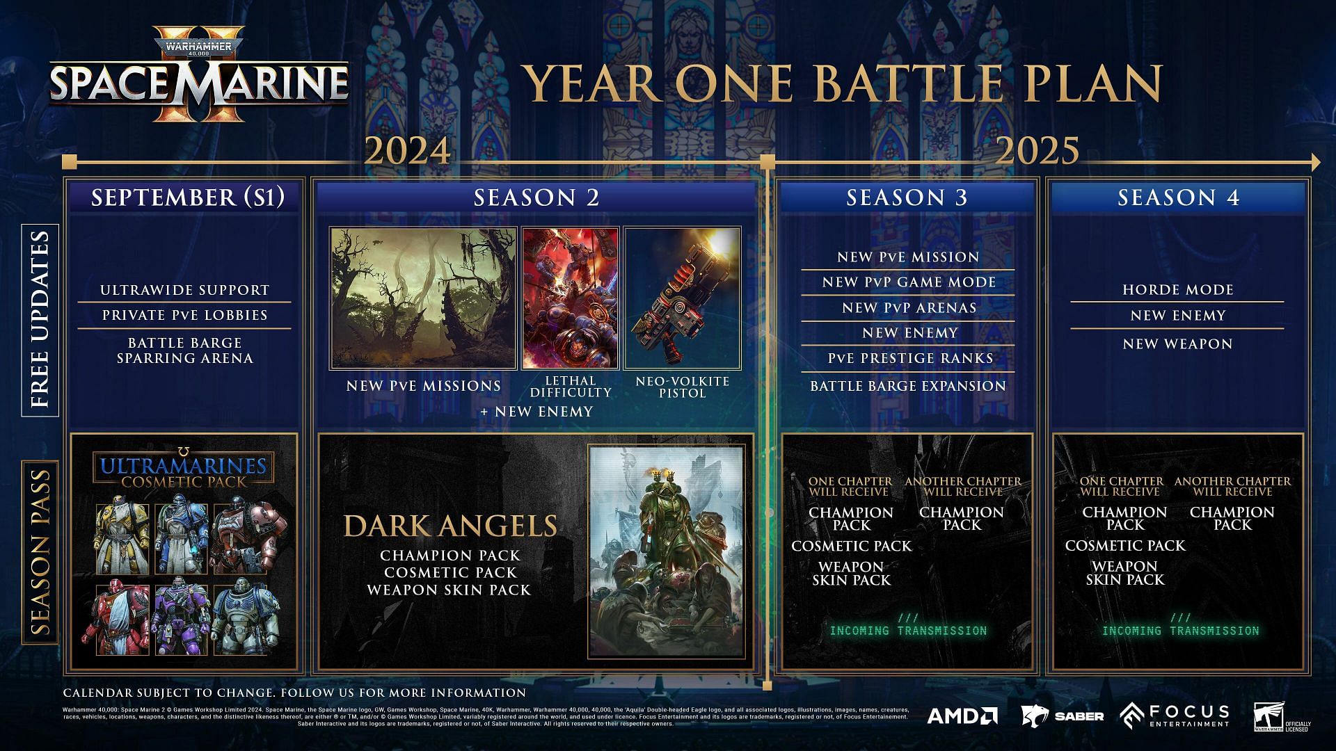 The Space Marine 2 roadmap looks amazing (Image via Focus Entertainment)