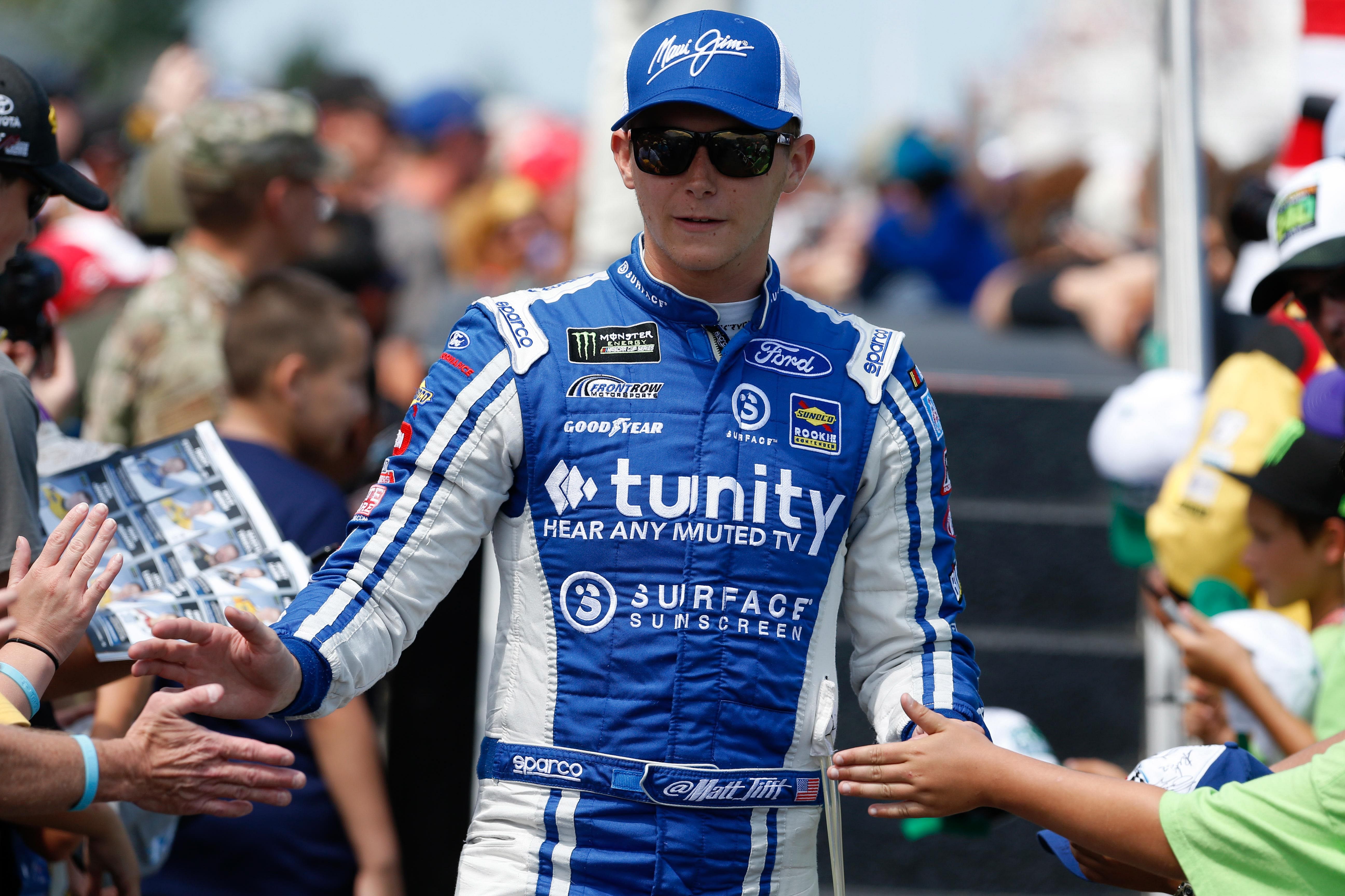 Matt Tifft (36) before the GoBowling at The Glen at Watkins Glen International. Mandatory Credit: Timothy T. Ludwig-IMAGN