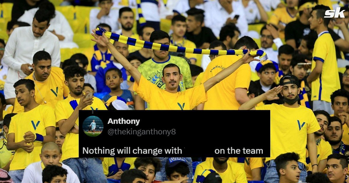 Al-Nassr fans reacted on X (Image Source: Getty, @thekinganthony8/X)