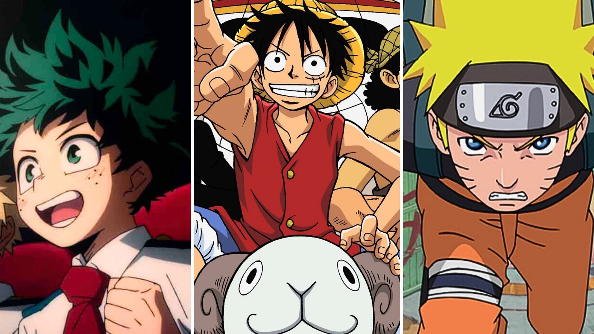 My Hero Academia, One Piece, Naruto 