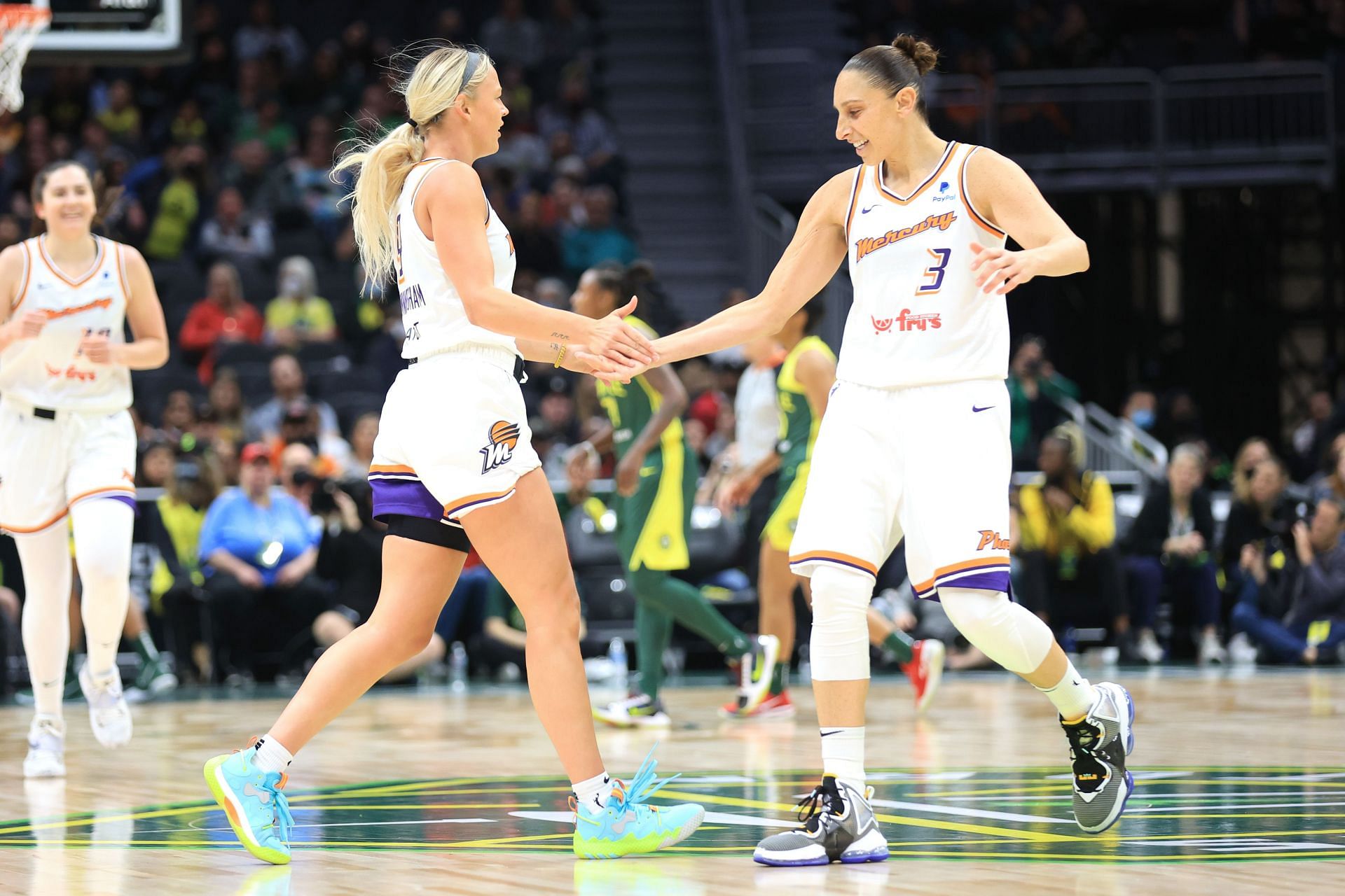 Phoenix Mercury teammates Sophie Cunningham and Diana Taurasi - Source: Getty