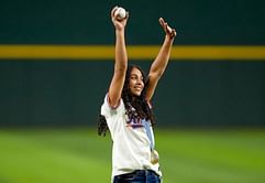 WATCH: Paris Olympics gold medalist Hezly Rivera throws 'unreal' first pitch strike before Rangers' win against Yankees