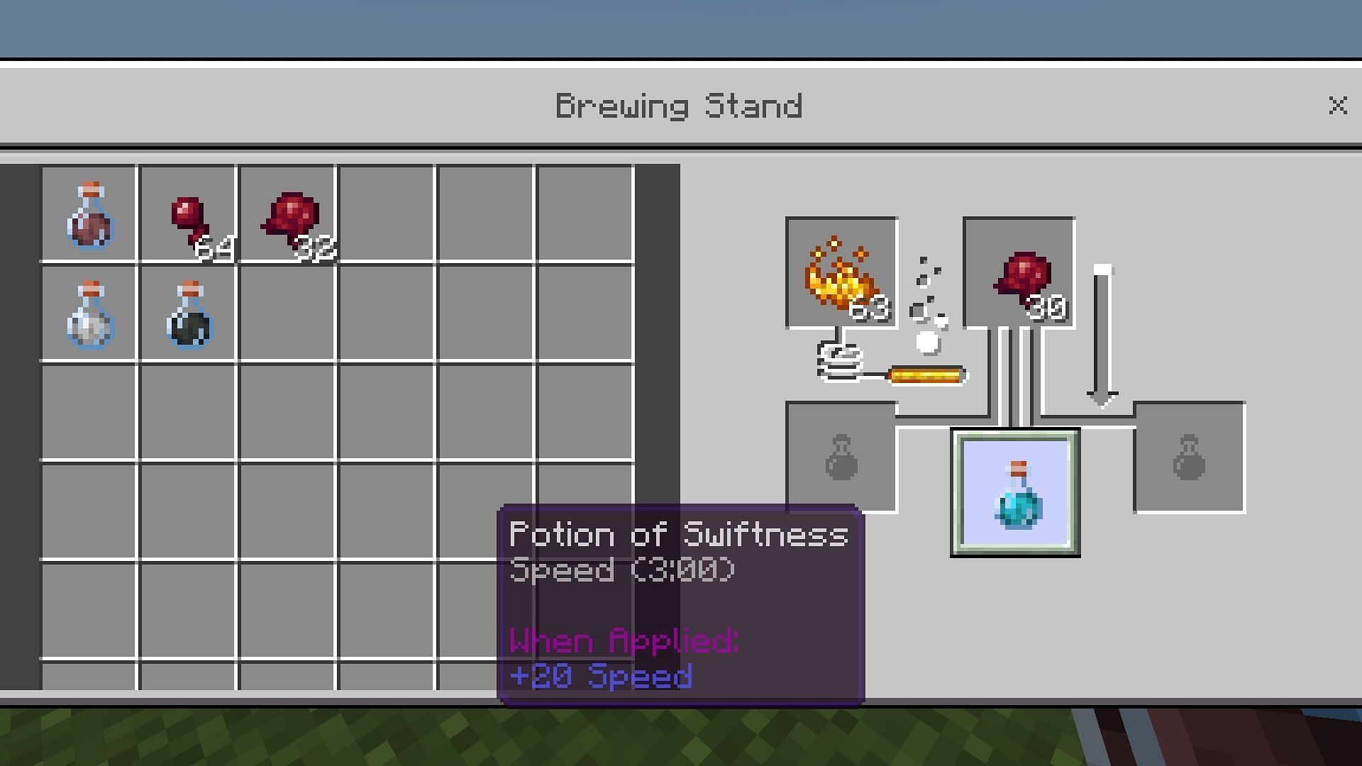 Potion of Swiftness can be corrupted in Minecraft (Image via Mojang Studios)