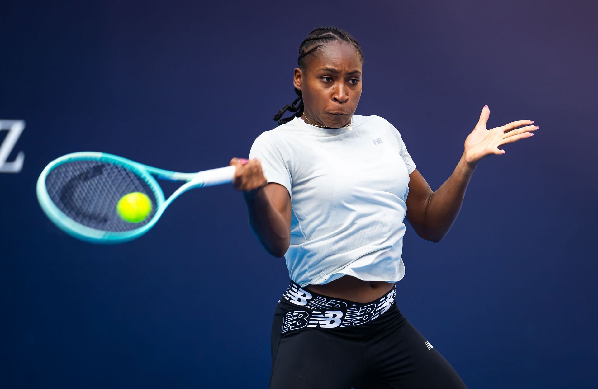 Coco Gauff training ahead of the 2024 China Open (Image: Getty)