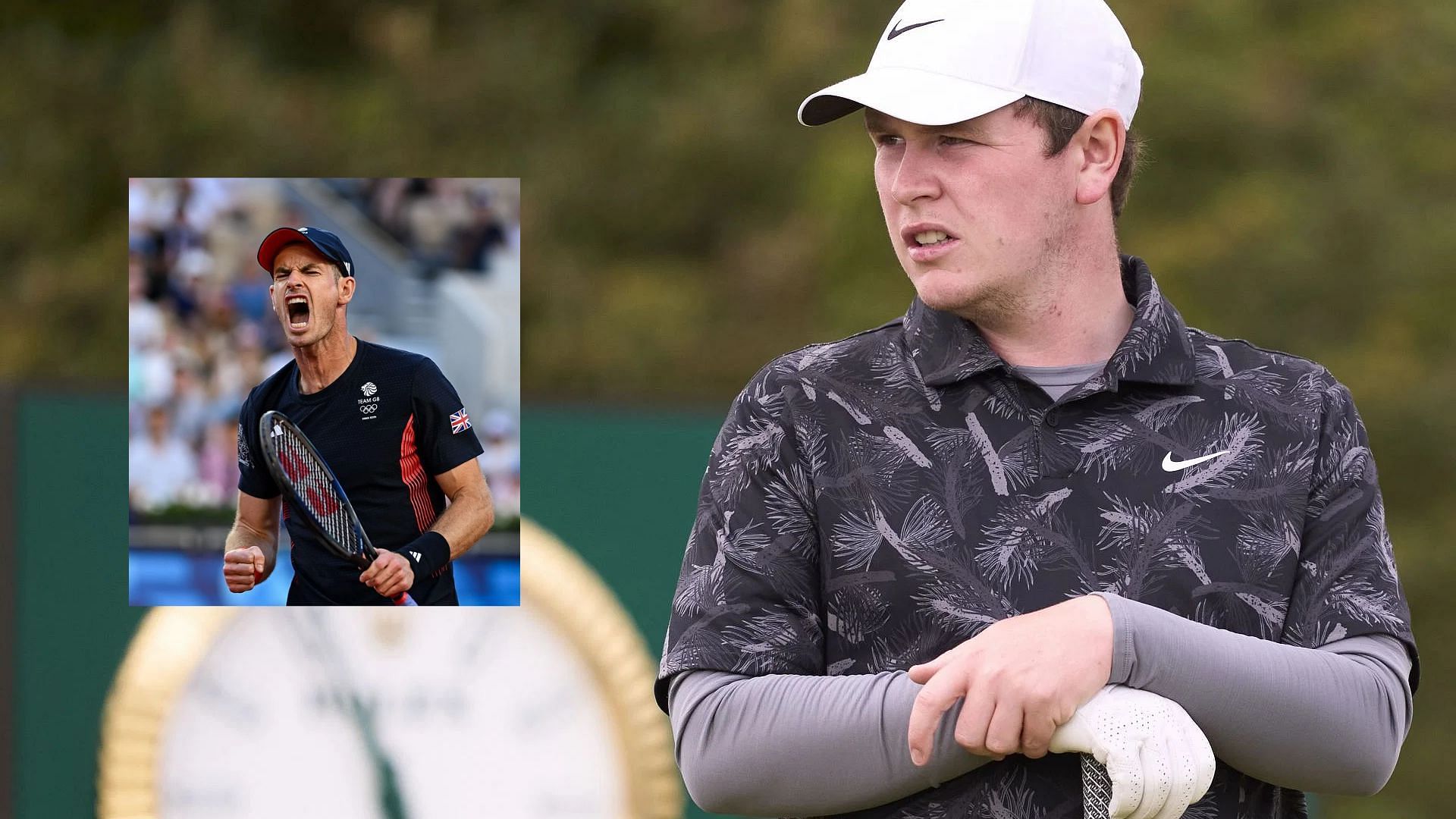 Robert Macintyre (R) and Andy Murray (Images via Getty)