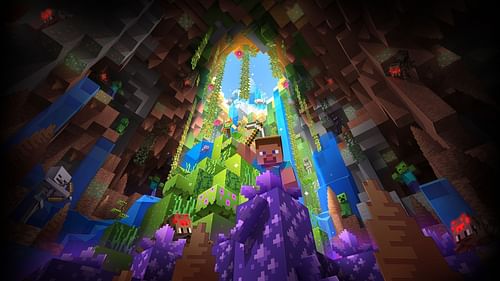 Minecraft's Caves & Cliffs update was so massive it arrived in two parts. (Image via Mojang)