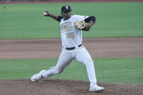 Texas Rangers Prospect Kumar Rocker (Photo via IMAGN)