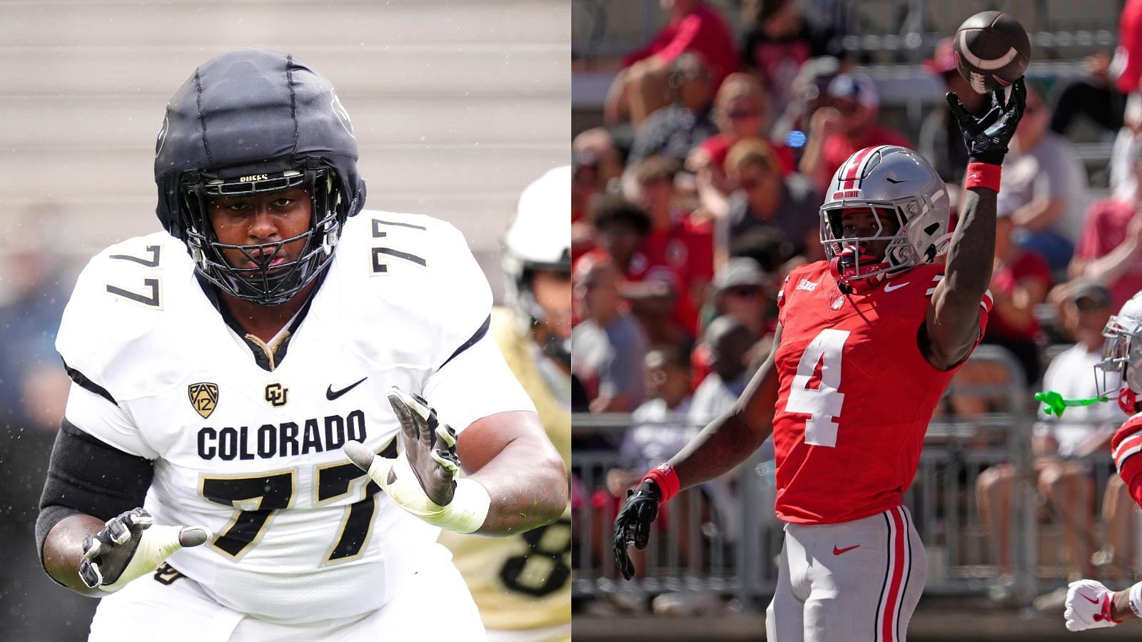 Colorado OT Jordan Seaton and Ohio State WR Jeremiah Smith were two impressive true freshmen in Week 4. (Photo Credits: IMAGN)