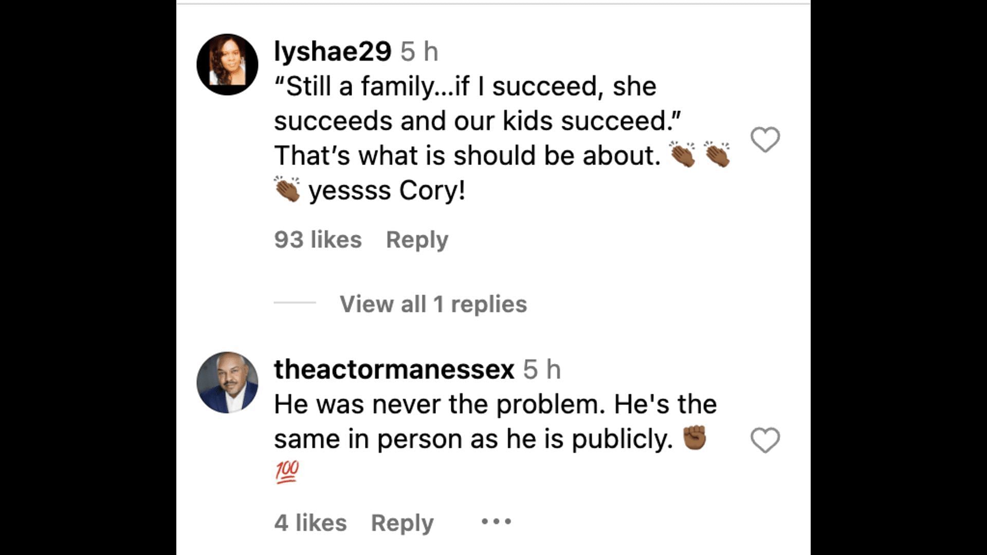 Social media users reacted to Cory&#039;s statements about his divorce from his longtime partner, Tia Mowry. (Image via Instagram)