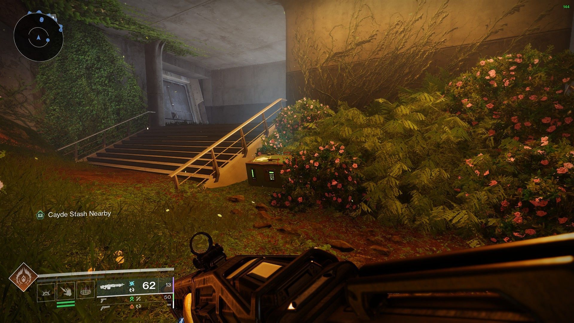 The second stash is hidden beneath flowers (Image via Bungie)