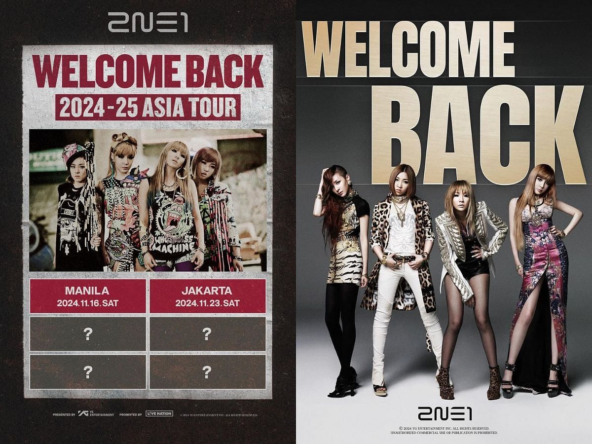 2NE1 announced WELCOME BACK Asia Tour 2024-25 (Image via Instagram / @yg_ent_official)