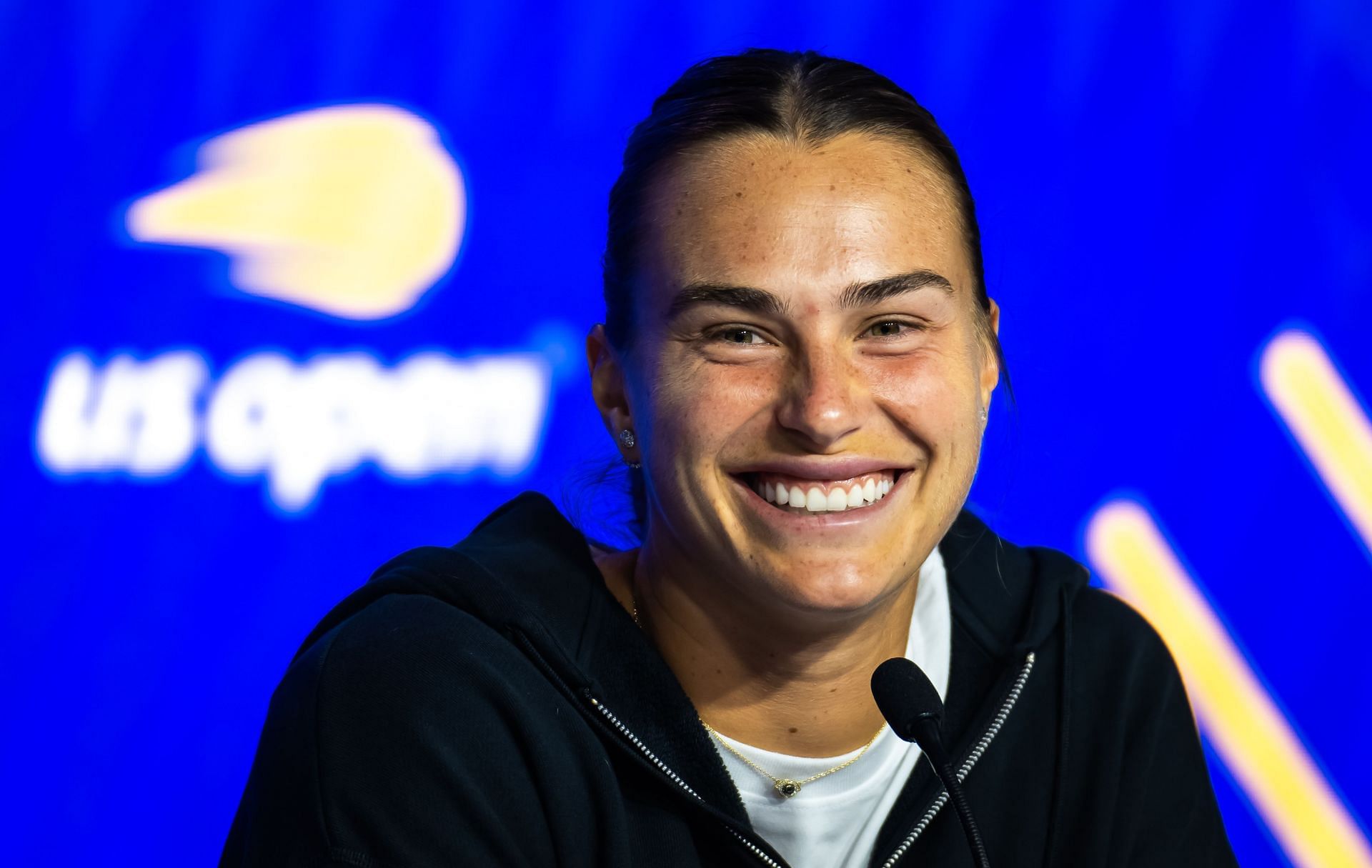 Aryna Sabalenka is all smiles after winning the 2024 US Open (Image via Getty)