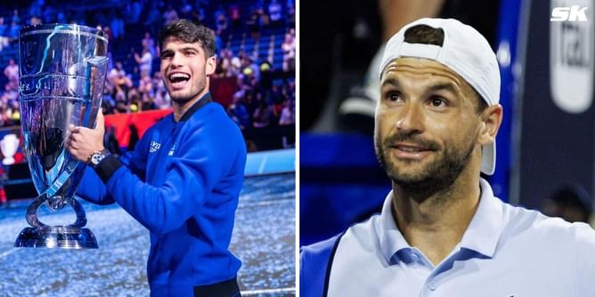 WATCH: Carlos Alcaraz hilariously leads 'She wants to see!' chant after female journalist reminds Grigor Dimitrov about striptease after Laver Cup win
