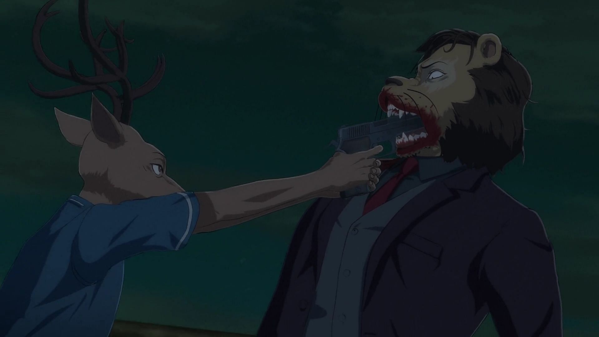 Louis and Chief Lion in Beastars (Image via Studio Orange)