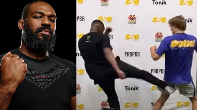 When a cocky fan’s dare to Jon Jones ended up with him being on crutches the next day