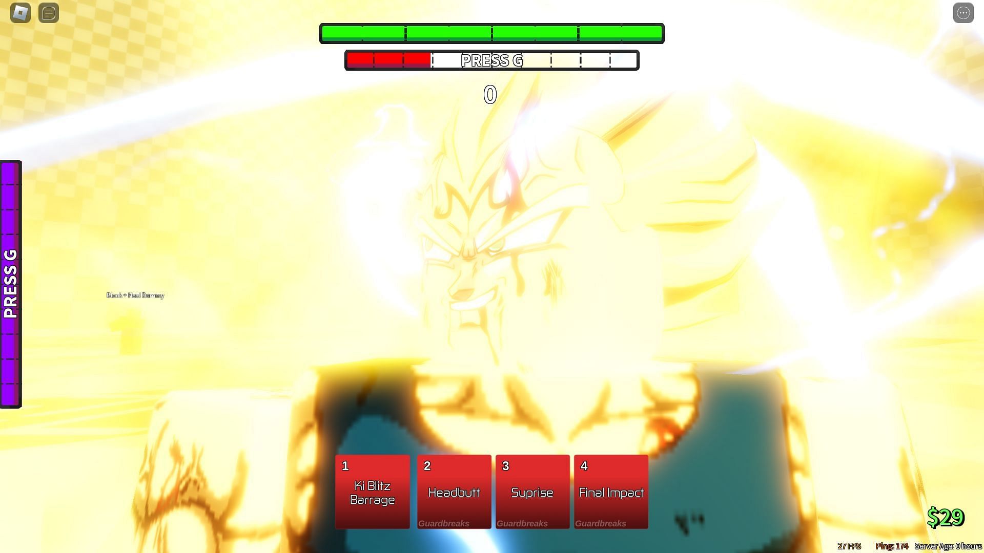 Majin Vegeta in action (Image via Roblox)