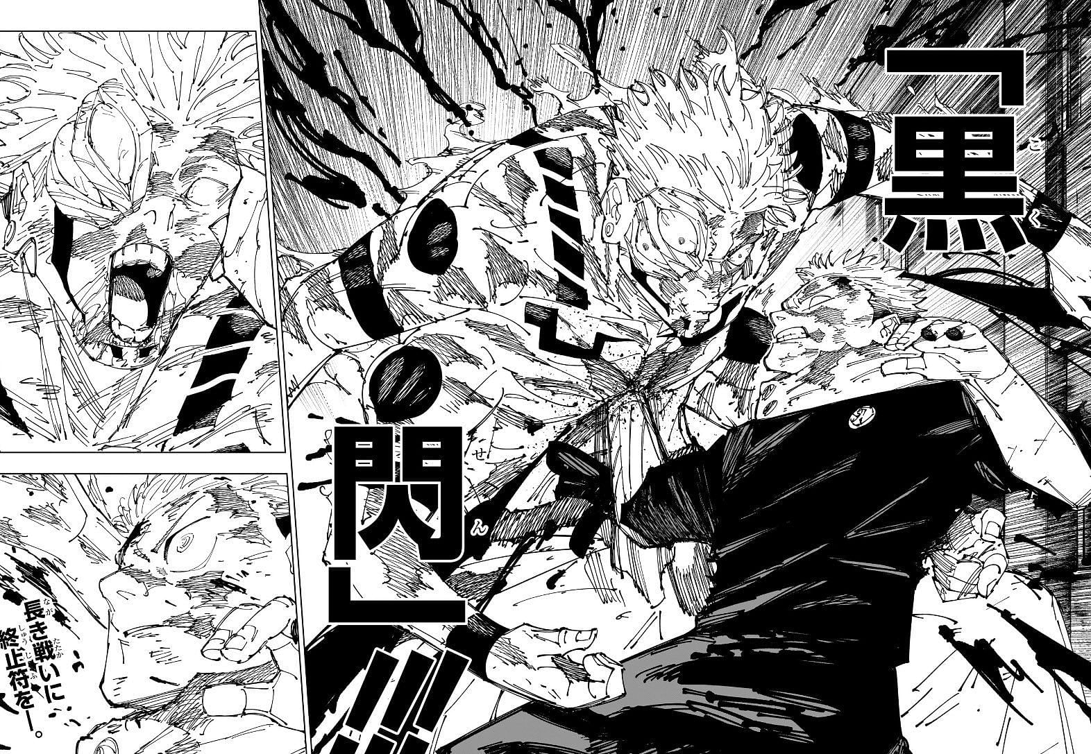 Yuji attacks Sukuna in Jujutsu Kaisen (Image via Viz Media)