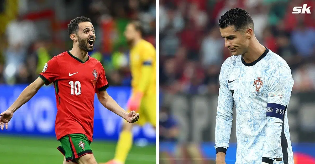 Bernardo Silva (left) &amp; Cristiano Ronaldo (right)